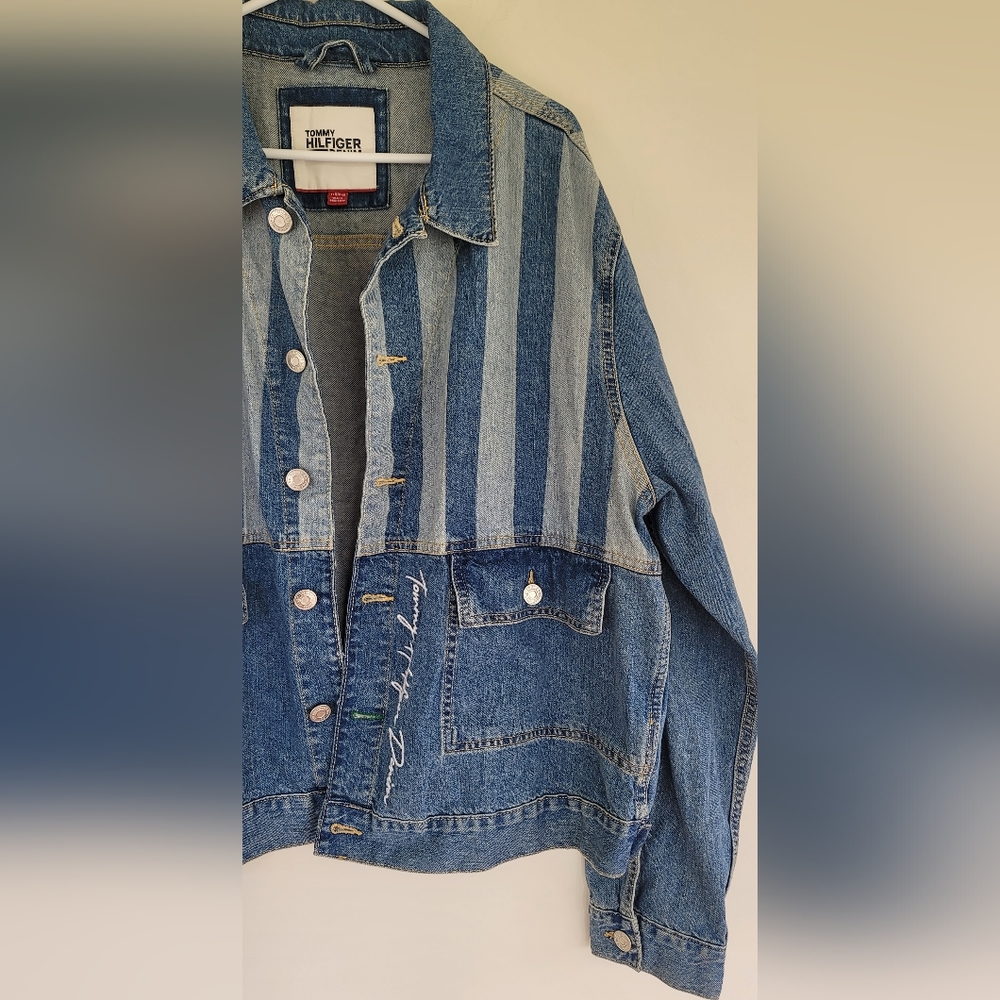 Rare Tommy Hilfiger Denim Jean Jacket Size XXL - Picture 6 of 7